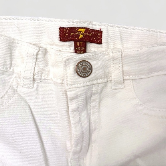 7 For All Mankind White Denim Pants & Harper Canyon Ruffle Top – 4T Outfit - Picture 4 of 5